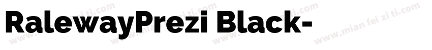 RalewayPrezi Black字体转换